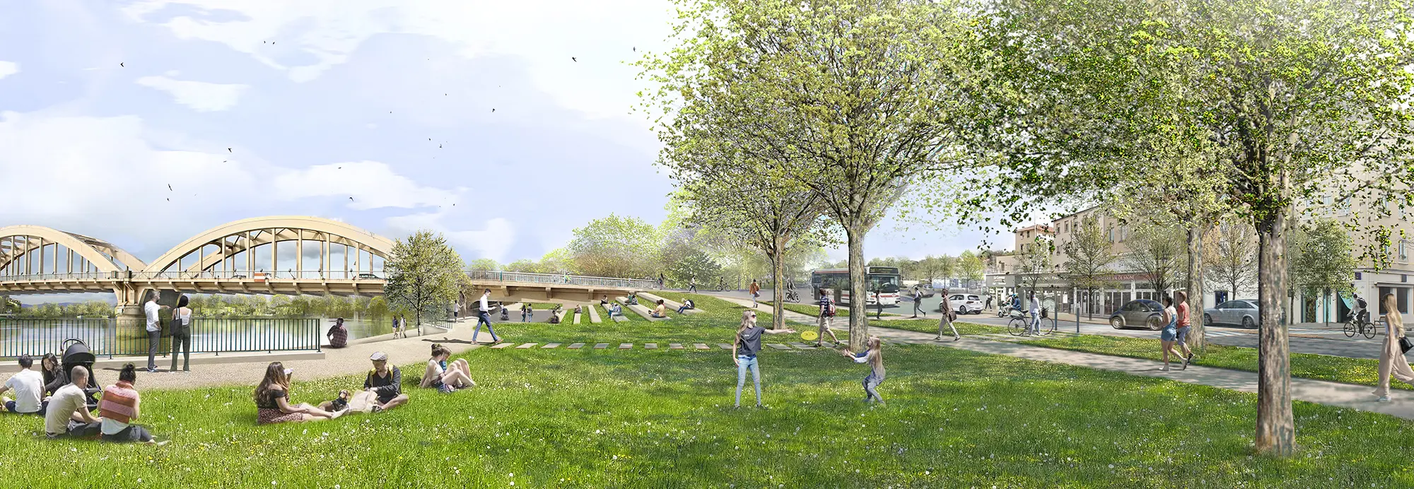 Aménagement des quais de Saône à Neuville-sur-Saône