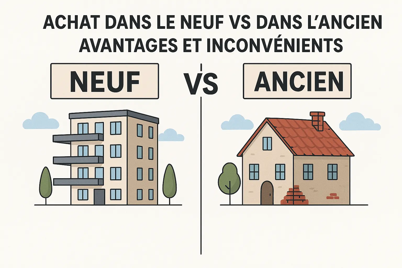 achat dans le neuf vs dans l'ancien