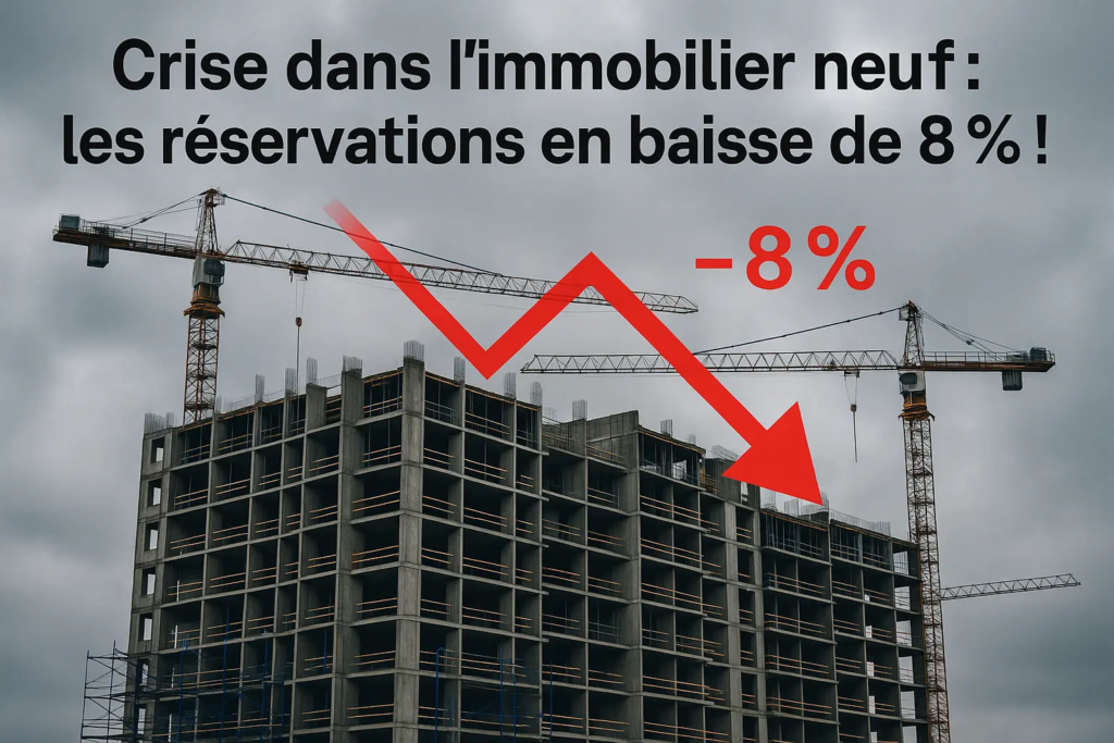 Crise dans l'immobilier neuf : les réservations en baisse de 8% !