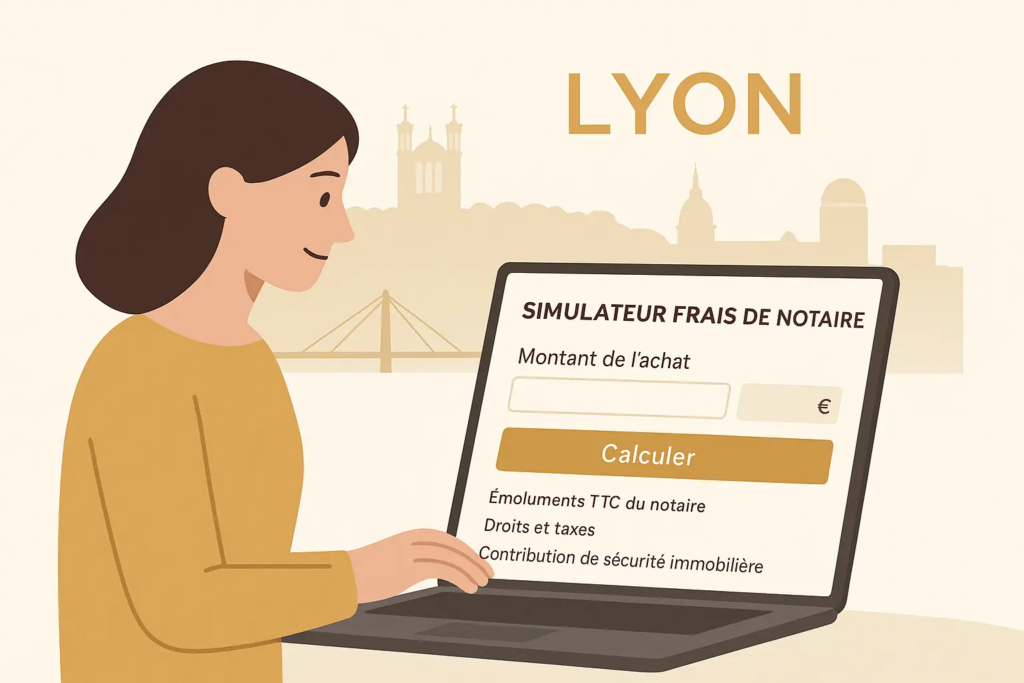 Simulateur de frais de notaire à Lyon : estimez vos frais en quelques secondes